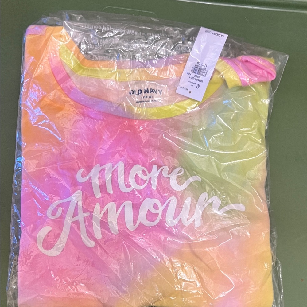 Old Navy Kids Tie-Dye Tee - Pink and Yellow